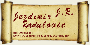 Jezdimir Radulović vizit kartica